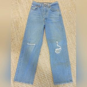 Levi's Ribcage Ankle Wide Leg Jeans
